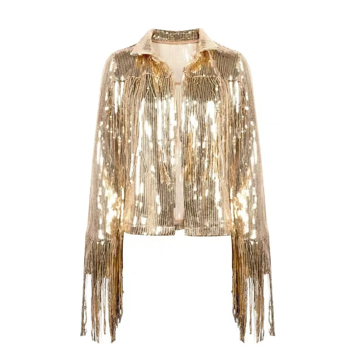 Sterlling Sequin Fringe Jacket