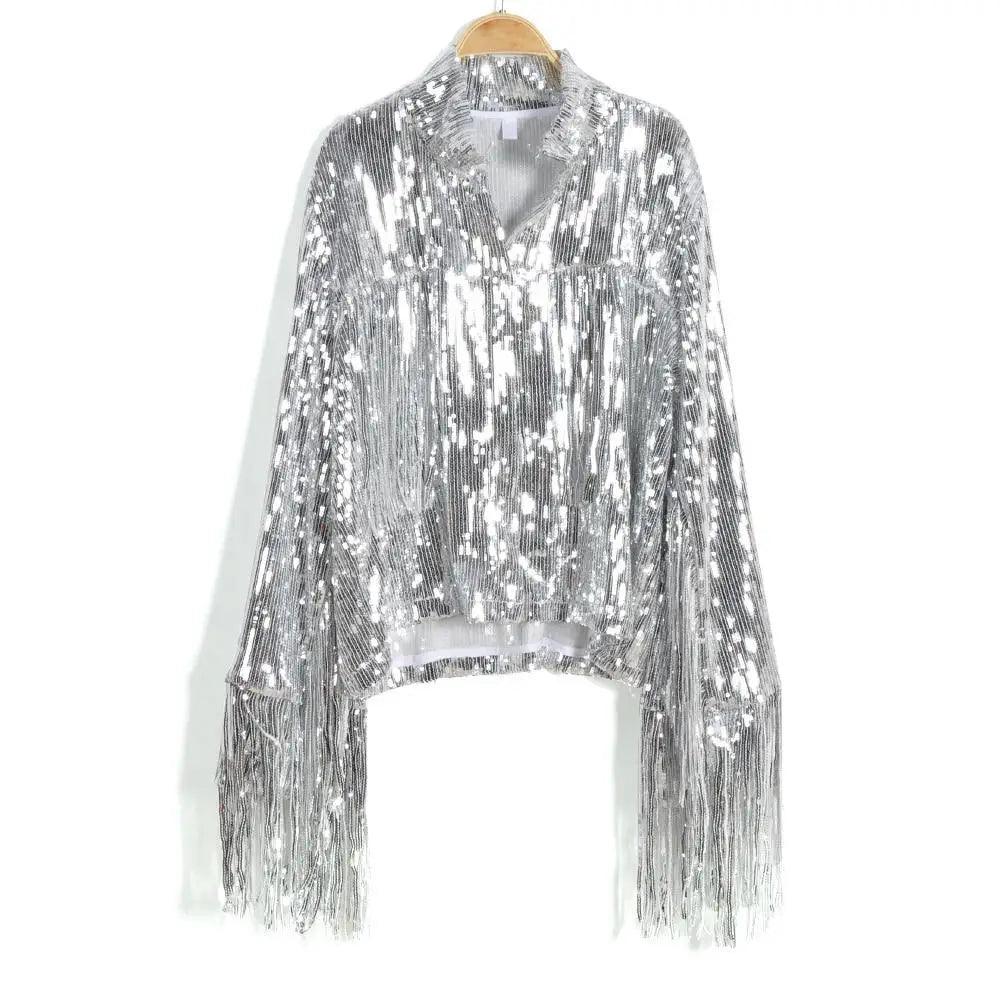 Sterlling Sequin Fringe Jacket