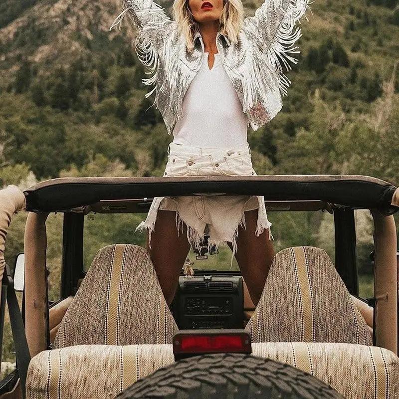 Sterlling Sequin Fringe Jacket
