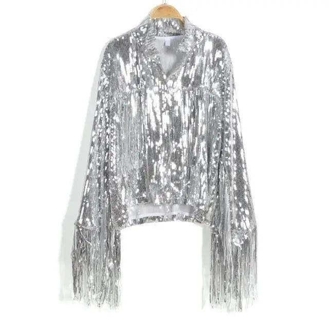 Sterlling Sequin Fringe Jacket